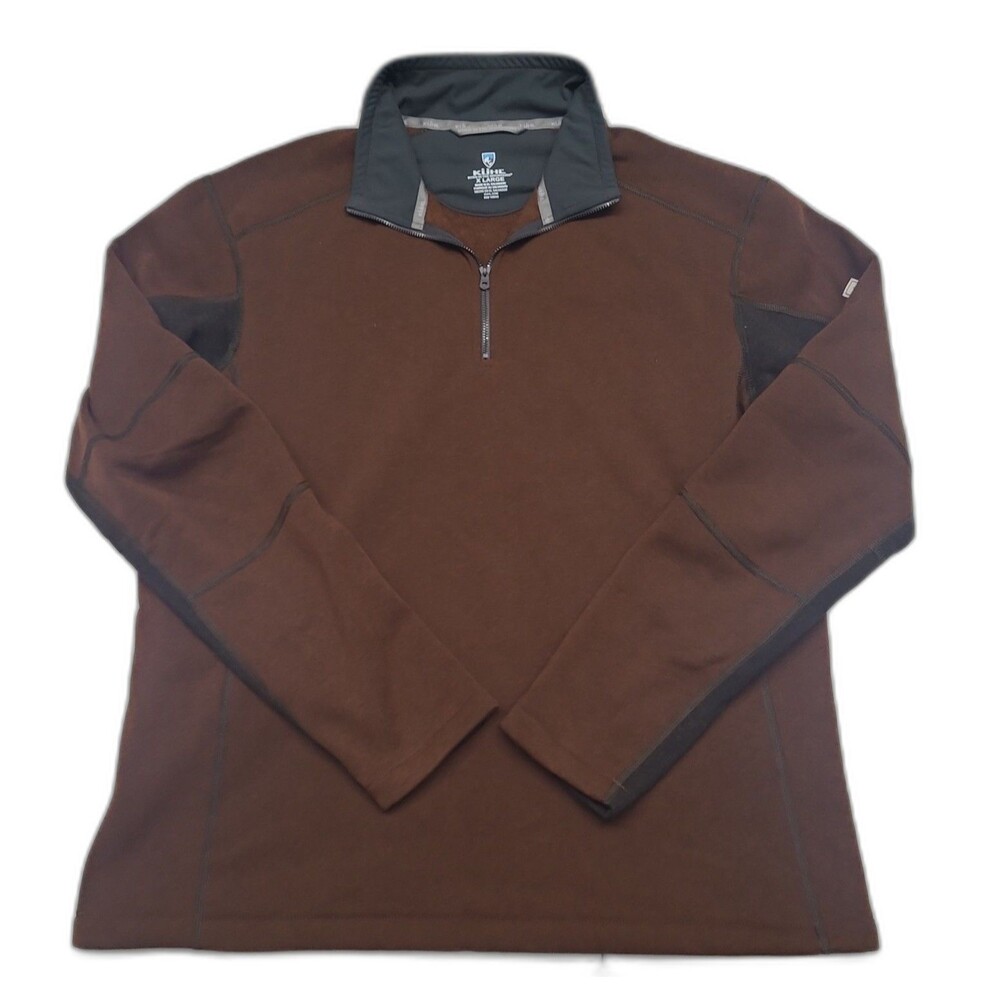 Kuhl Reveal Quarter Zip Fleece Pullover Sweater Mole Charcoal